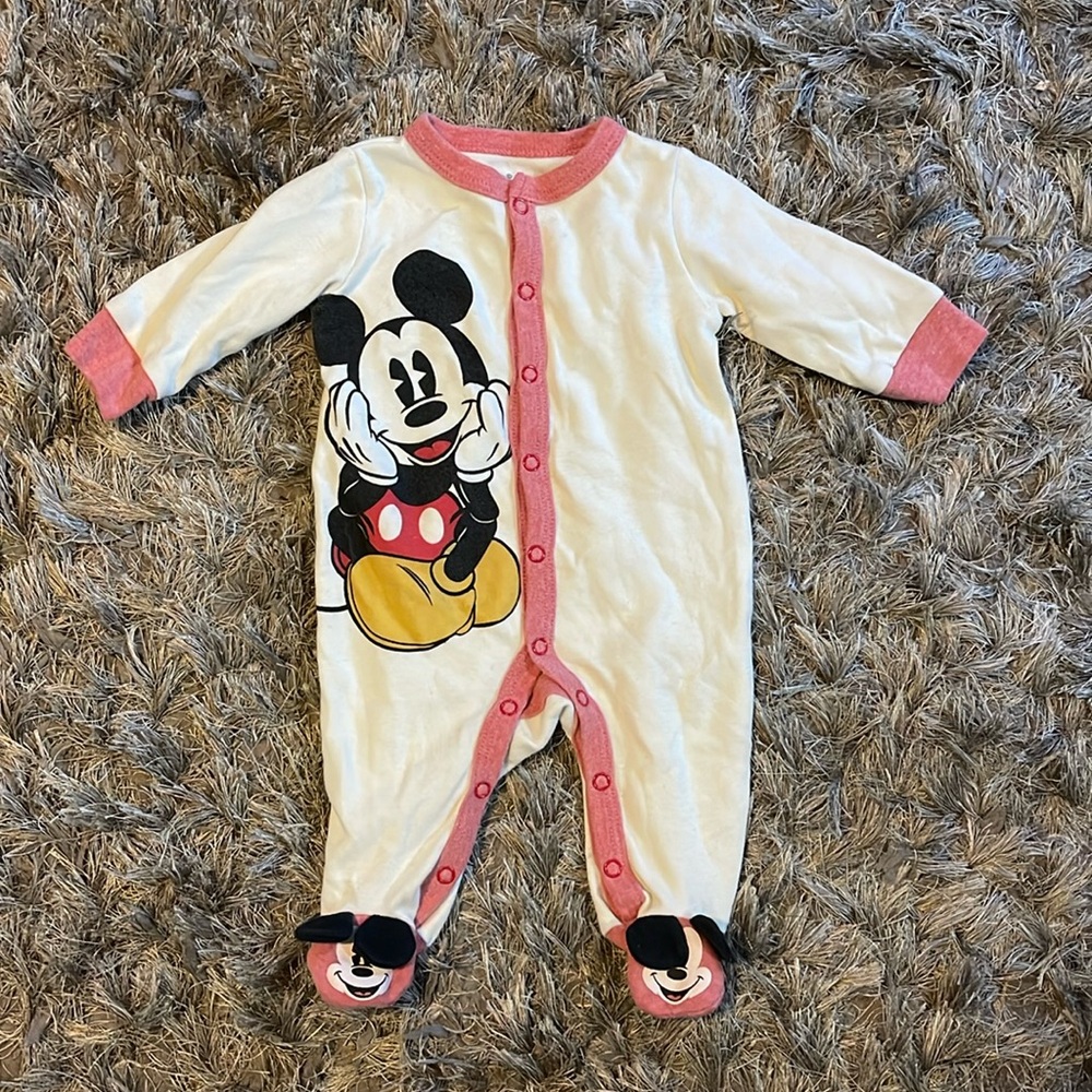 Mickey Mouse Footed Onesie size 3 mo